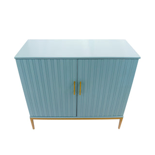 PasargadPasargad Home Edgar & Gold Metal Frame Cabinet, AquaPPH - D1Aloha Habitat