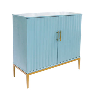 PasargadPasargad Home Edgar & Gold Metal Frame Cabinet, AquaPPH - D1Aloha Habitat