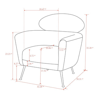 PasargadPasargad Home Felice Modern Gold Finish Accent Chair, CreamPZW - 967Aloha Habitat