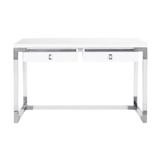 PasargadPasargad Home Firenze Lacquer & Lucite Desk, WhiteRE - 3535Aloha Habitat