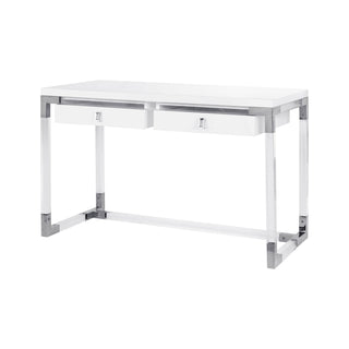 PasargadPasargad Home Firenze Lacquer & Lucite Desk, WhiteRE - 3535Aloha Habitat