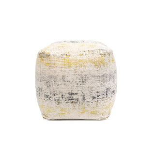 PasargadPasargad Home Grandcanyon Jacquard Woven Cotton Poufs, Ivory/GoldPPF - 283 - 1Aloha Habitat