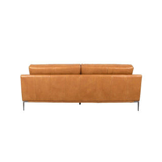 PasargadPasargad Home Kimberly Top Grain Leather 3 Seater Brown Sofa, W88"SOFA - 0555 - 3Aloha Habitat