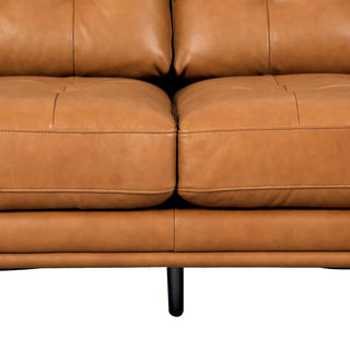 PasargadPasargad Home Kimberly Top Grain Leather 3 Seater Brown Sofa, W88"SOFA - 0555 - 3Aloha Habitat