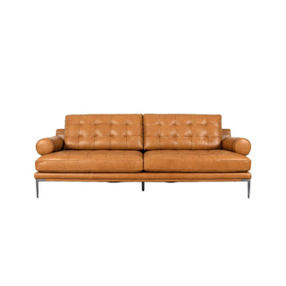 PasargadPasargad Home Kimberly Top Grain Leather 3 Seater Brown Sofa, W88"SOFA - 0555 - 3Aloha Habitat