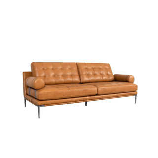 PasargadPasargad Home Kimberly Top Grain Leather 3 Seater Brown Sofa, W88"SOFA - 0555 - 3Aloha Habitat