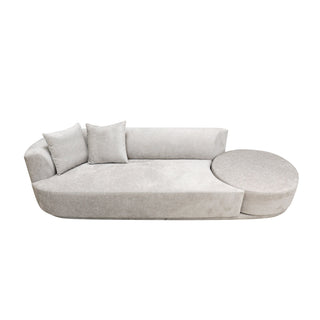 PasargadPasargad Home Noho Cielo Design Sofa with Swivel Base Ottoman & 2 Pillows, BeigePDY - 22093Aloha Habitat