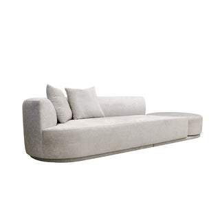 PasargadPasargad Home Noho Cielo Design Sofa with Swivel Base Ottoman & 2 Pillows, BeigePDY - 22093Aloha Habitat