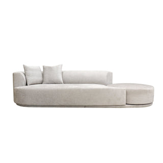 PasargadPasargad Home Noho Cielo Design Sofa with Swivel Base Ottoman & 2 Pillows, BeigePDY - 22093Aloha Habitat