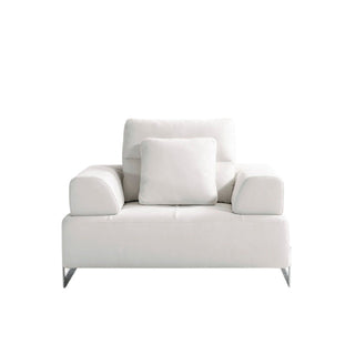 PasargadPasargad Home Ravenna White Faux Suede Accent Chair with Sliding Backrest & ArmrestPSLM - 012 - 1Aloha Habitat