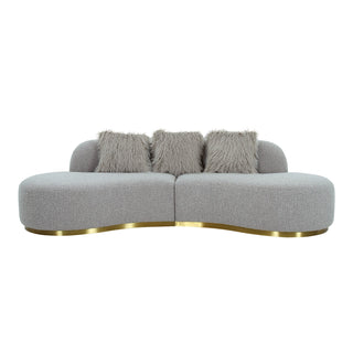 PasargadPasargad Home Simona Upholstered Sofa with 3 Pillows, Width 110.6" GreyPZW - 943G - SAloha Habitat