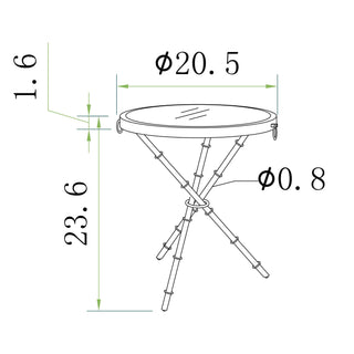 PasargadPasargad Home Vicenza Collection Side Table, GoldAR - Z0189GLAloha Habitat