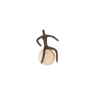 Phillips CollectionAbstract Figure on Bleached Wood Base, Bronze FinishTH96039Aloha Habitat