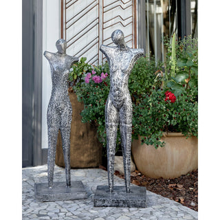 Phillips CollectionAbstract Male Sculpture on Stand, Black/Silver, AluminumID100693Aloha Habitat