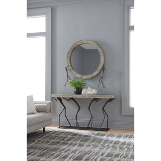 Phillips CollectionAtlas Console Table, Chamcha Wood, Gray Stone Finish, MetalTH101826Aloha Habitat