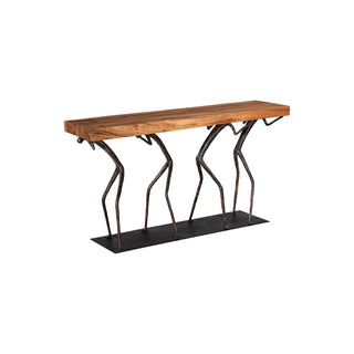 Phillips CollectionAtlas Console Table, Chamcha Wood, Natural, MetalTH100840Aloha Habitat