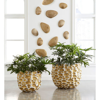 Phillips CollectionBubbles Planter, Brass, White, LGPH97078Aloha Habitat