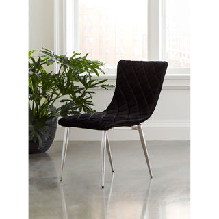 Phillips CollectionCayman Dining Chair, Black, Stainless Steel LegsPH96681Aloha Habitat