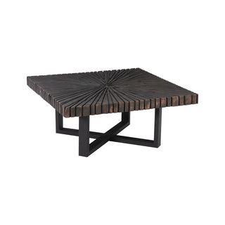 Phillips CollectionChainsaw Coffee Table, Square, Black Iron Cross Base, Black/CopperTH103559Aloha Habitat