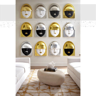 Phillips CollectionFashion Faces Wall Art, Large, Pout, White and Gold LeafPH101926Aloha Habitat