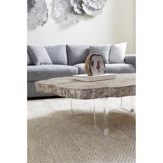 Phillips CollectionFloating Coffee Table on Acrylic Legs, Gray Stone, Size VariesTH97528Aloha Habitat