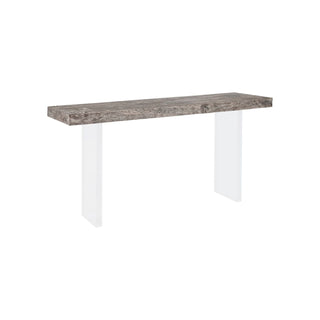 Phillips CollectionFloating Console Table, Gray Stone Finish, Acrylic LegsTH100570Aloha Habitat