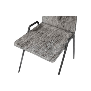 Phillips CollectionForged Leg Dining Chair, Chamcha Wood, Gray Stone Finish, MetalTH99496Aloha Habitat