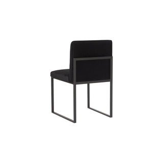 Phillips CollectionFrozen Dining Chair, Black Velvet Fabric, Matte Black Metal FramePH99960Aloha Habitat