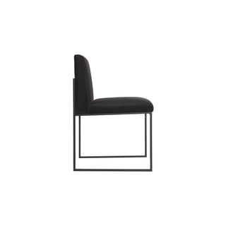 Phillips CollectionFrozen Dining Chair, Black Velvet Fabric, Matte Black Metal FramePH99960Aloha Habitat