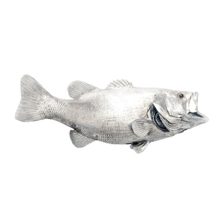 Phillips CollectionLarge Mouth Bass Fish Wall Sculpture, Resin, Silver LeafPH66570Aloha Habitat