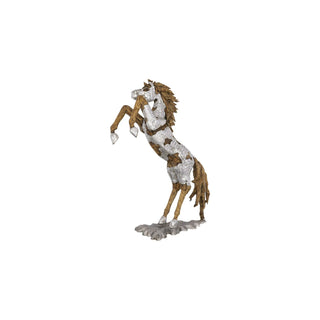 Phillips CollectionMustang Horse Armored Sculpture, Rearing, Wood BaseID113406Aloha Habitat