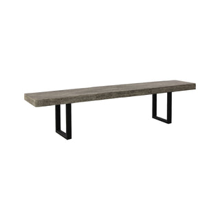 Phillips CollectionOrigins Straight Edge Bench, Gray Stone, Satin Black LegsTH108707Aloha Habitat