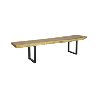 Phillips CollectionOrigins Straight Edge Bench, Natural, Satin Black LegsTH111038Aloha Habitat