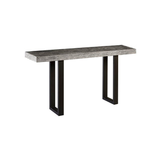 Phillips CollectionOrigins Straight Edge Console Table, Metal U Legs, Gray Stone FinishTH95588Aloha Habitat