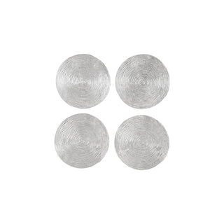 Phillips CollectionRipple Wall Disc, Set of 4, Resin, LG, Silver Leaf with AntiquingPH102837Aloha Habitat