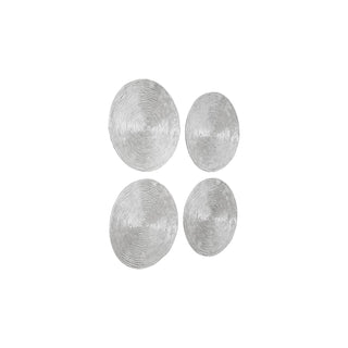 Phillips CollectionRipple Wall Disc, Set of 4, Resin, LG, Silver Leaf with AntiquingPH102837Aloha Habitat
