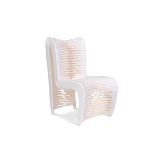 Phillips CollectionSeat Belt Dining Chair, High Back, White/Off - WhiteTH59174Aloha Habitat