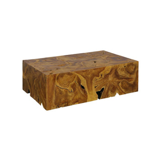 Phillips CollectionTeak Slice Coffee Table, Rectangle, Warm Teak Red FinishID113525Aloha Habitat