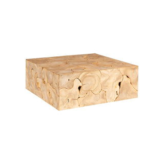 Phillips CollectionTeak Slice Coffee Table, Square, BleachedID115179Aloha Habitat