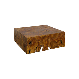 Phillips CollectionTeak Slice Coffee Table, Square, Warm Teak Red FinishID113442Aloha Habitat