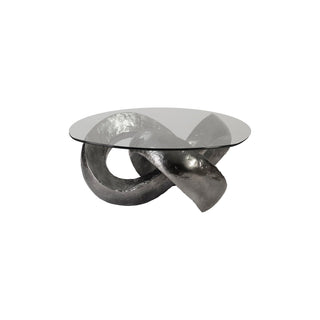 Phillips CollectionTrifoil Coffee Table, Liquid Silver w/GlassPH80677Aloha Habitat