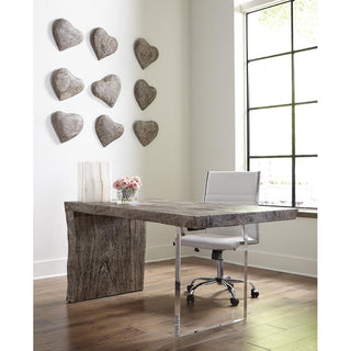 Phillips CollectionWaterfall Desk, Gray Stone, Acrylic LegTH105206Aloha Habitat