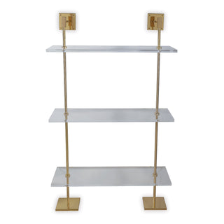 Port 68Marais 3 - tier Shelf Lucite/ Gold 36"WAFGS - 313 - 02Origins of Home