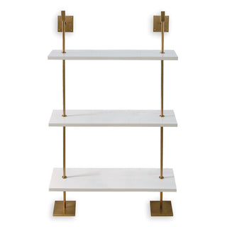 Port 68Marais 3 - tier White/aged Brass Shelf 36"WAFGS - 313 - 19Origins of Home