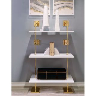 Port 68Marais 3 - tier White/gold Shelf 36"WAFGS - 313 - 07Origins of Home