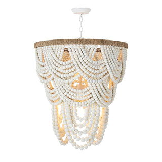 Regina AndrewLorelei Wood Bead Chandelier (White)16 - 1179WTOrigins of Home