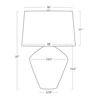 Regina AndrewSoren Ceramic Table Lamp (Black)13 - 1624BLKOrigins of Home