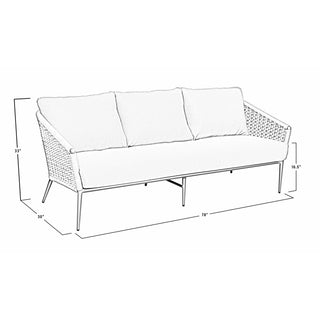 Seasonal LivingAntilles 3 Seat Outdoor Sofa620FT016P2DGTAloha Habitat