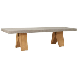 Seasonal LivingClip Teak and Concrete Dining Table - 118"501FT187P2G-118Aloha Habitat