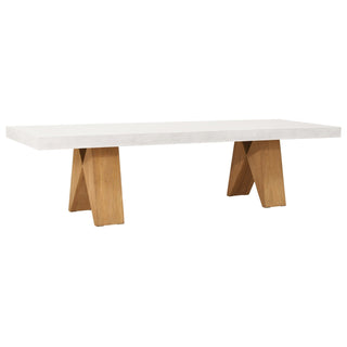 Seasonal LivingClip Teak and Concrete Dining Table - 118"501FT187P2W-118Aloha Habitat